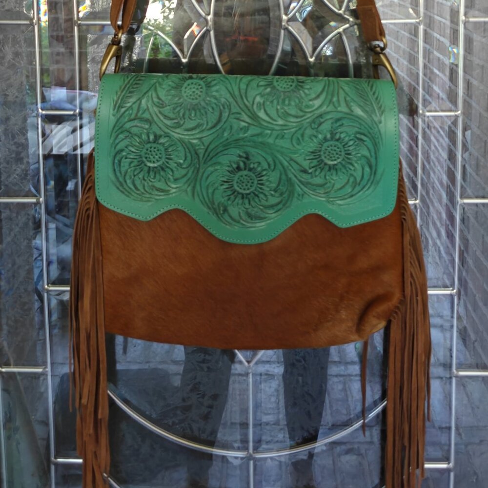 Tooled Fringe Purse
